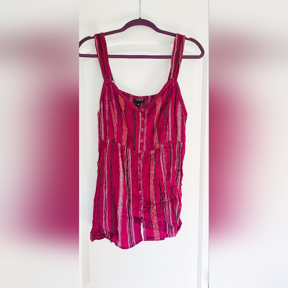 TORRID Purple/Pink Baby Dolly Top